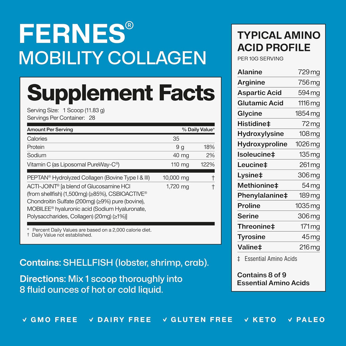 Mobility Collagen + Magnesium Glycinate 1250mg