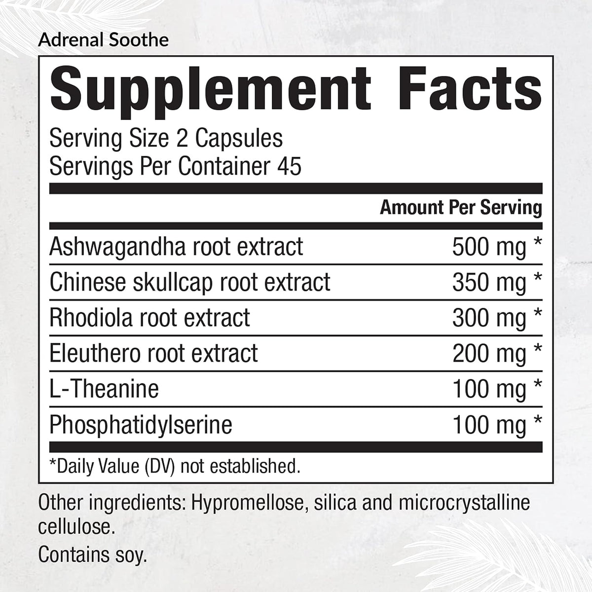Equilife Adrenal Soothe - Balance Cortisol & Sleep Support - 90 Capsules | Ashwagandha | L-Theanine | Mental Health Support | Supplements for Men & Women | Gluten Free | Vegan | Dairy Free | Non-GMO