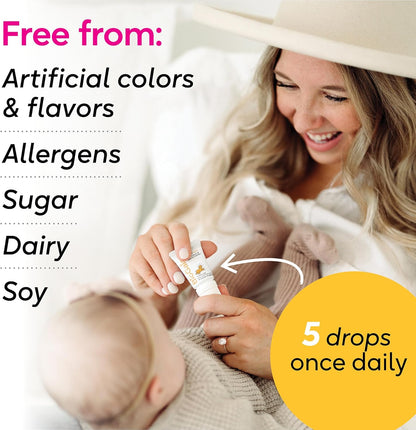 BioGaia Baby Probiotic Drops | Colic & Gas Relief | Safe for Newborns | Pediatrician-recommended | Ease Crying, Fussing, Colic, Gas, Spit-ups & Occasional Constipation | No Dairy or Soy | 5mL