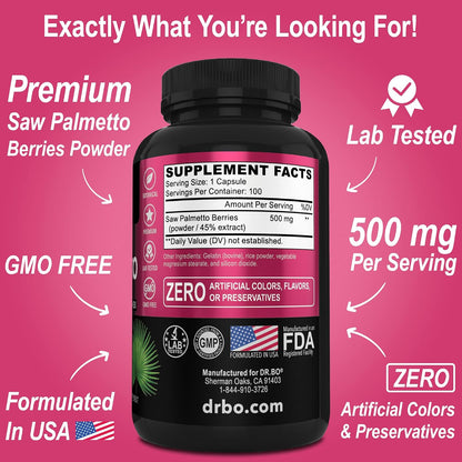 Saw Palmetto for Women Hair Loss - DHT Blocker for Women Natural Growth Plus Bladder Control Supplements Complex - Pure Saw Palmetto Hair Loss Supplement Capsules Support Extract & Urination Pills Aid