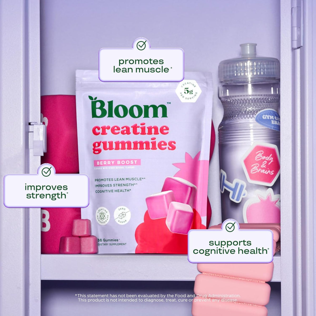 Bloom Creatine Gummies and Berry Greens Stick Packs Bundle