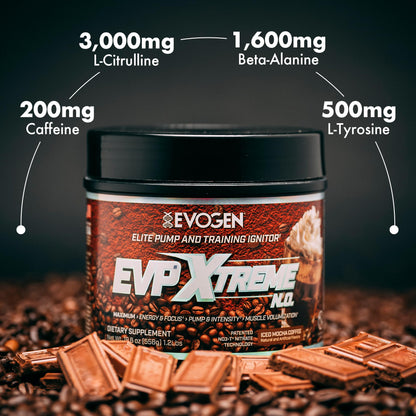 Evogen EVP Xtreme NO Pre-Workout for Men & Women | Sour Candy | 40 Servings | Arginine nitrate, L-citrulline, beta-alanine, creatine and coconut water; caffeine and yohimbe for energy and pumps