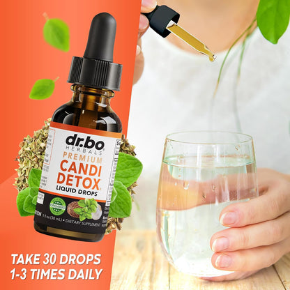 Candida Cleanse Detox for Women & Men - Organic Oregano Oil Drops, Caprylic Acid Black Walnut Wormwood Candi Support Supplement Kit - Natural Oral Anti Overgrowth Gut Balance Flora Complex Supplements