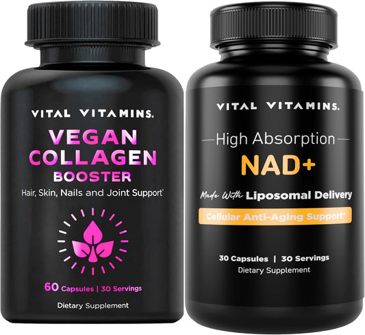 Vital Vitamins Vegan Collagen Booster + NAD+ Supplement