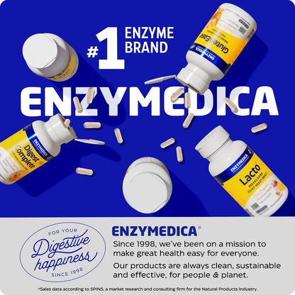 Enzymedica DairyAssist, Support for Milk & Dairy Digestion, 30 Caps