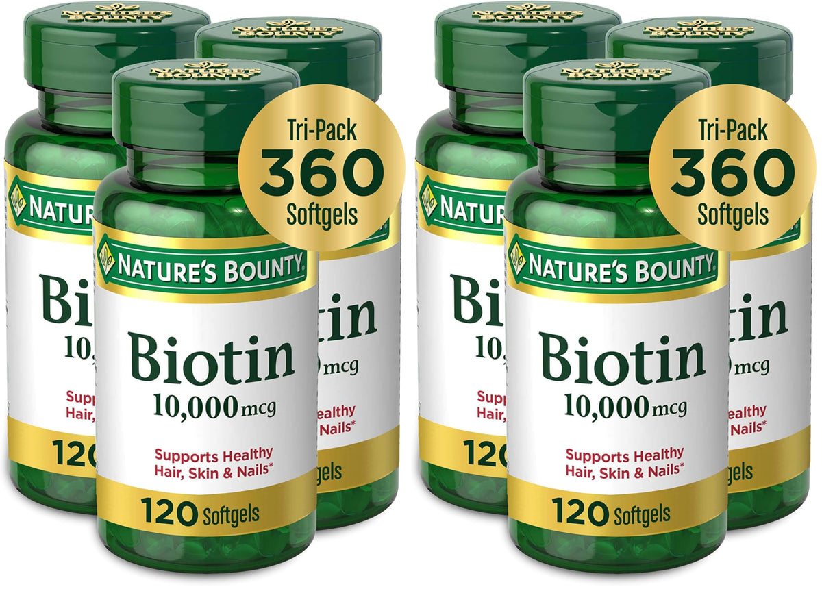 Nature's Bounty Biotin 10,000 mcg, 250 Rapid Release Softgels