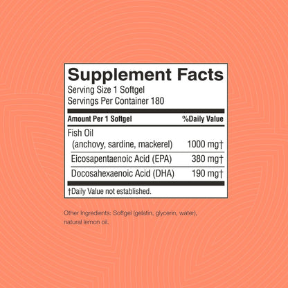 Nature's Sunshine Super Omega-3 EPA 180 Softgels