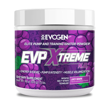 Evogen EVP Xtreme NO Pre-Workout for Men & Women | Sour Candy | 40 Servings | Arginine nitrate, L-citrulline, beta-alanine, creatine and coconut water; caffeine and yohimbe for energy and pumps