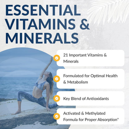 Equilife - Daily Activated Multi-Vitamin (30 Servings) and Progesterone Support (90 ct.) Bundle, 21 Essential Vitamins and Herbal Hormone Supplement