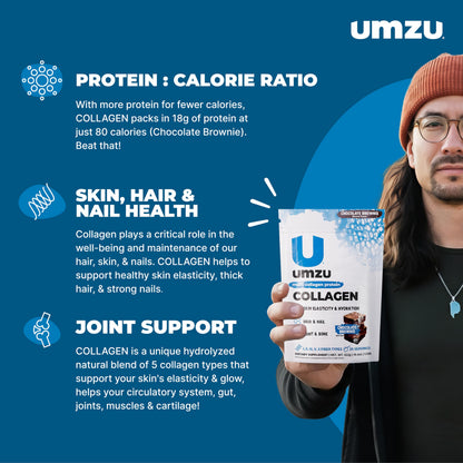 UMZU zuCollagen Collagen Peptides Powder, Unflavored | 5 Collagen Types I, II, III, V and X, Hydrolyzed Collagen Peptides, Hair, Skin, Joint and Daily Recovery Support