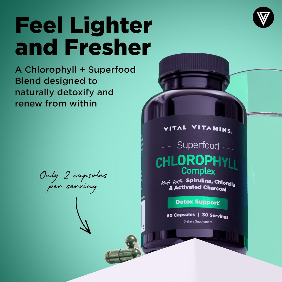 Vital Vitamins Multi Collagen Complex Plus + Chlorophyll Complex Capsules