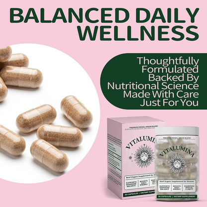 Primal Beef Organ Supplement for Women – Grass-Fed Beef Liver, Heart & Kidney Capsules – Traditional Ancestral Nutrition for Daily Vitality & Mental Clarity – Non-GMO, Gluten-Free – 60 Capsules