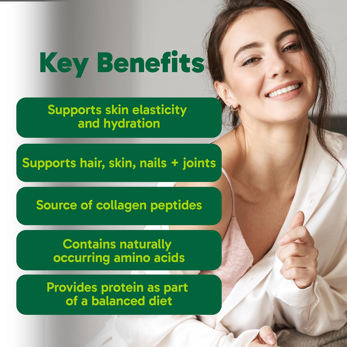 Organika Enhanced Hydrolyzed Collagen Peptides Powder: Easy Absorption Unflavored Collagen Powder for Skin, Hair, Nails, Joints, Muscles, & Gut - Keto, GMO-Free, Grass-Fed (1.1 Pounds)