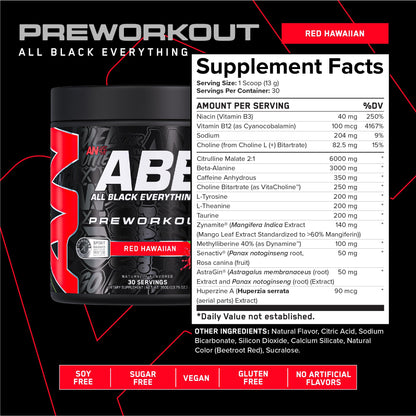 All Black Everything Pre-Workout Powder | Preworkout Energy Drink Mix | 350mg Caffeine | Beta Alanine & Citrulline | Energy Supplement for Men & Women | Baddy Berry | 30 Servings