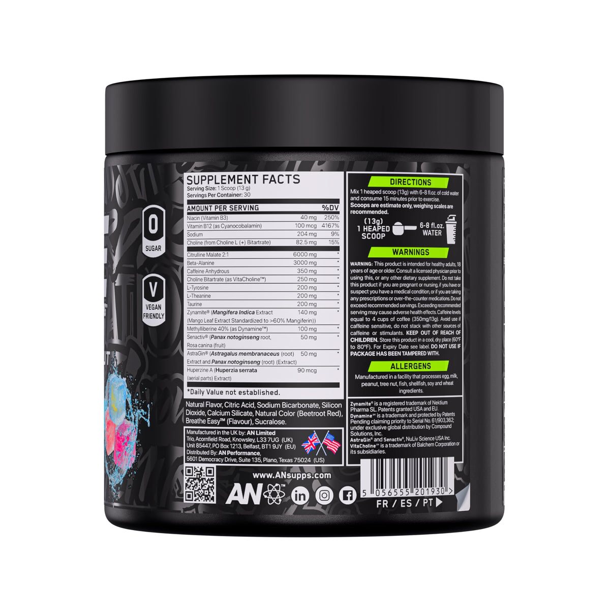 All Black Everything Pre-Workout Powder | Preworkout Energy Drink Mix | 350mg Caffeine | Beta Alanine & Citrulline | Energy Supplement for Men & Women | Baddy Berry | 30 Servings