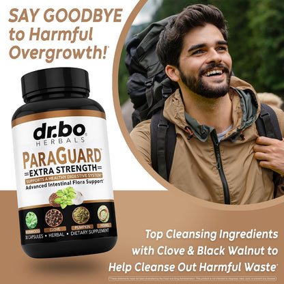 ParaGuard Cleanse Detox Pills - Extra Strength Intestinal Guard Formula Supplement, Black Walnut Wormwood Clove & Oregano - Adults Natural Herbal Intestine Body Gut Cleanser Complete Kit 30 Capsules