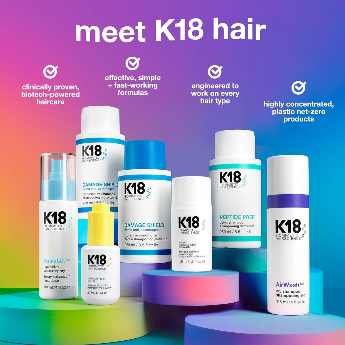 K18 Peptide Prep™ Detox Shampoo - Color Safe Clarifying Shampoo for Build Up Removal - Gently Removes Dirt, Oil + Metals from Hard Water with Activated Charcoal + Salicylic Acid