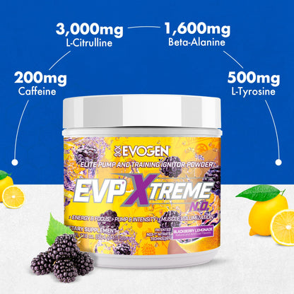 Evogen EVP Xtreme NO Pre-Workout for Men & Women | Sour Candy | 40 Servings | Arginine nitrate, L-citrulline, beta-alanine, creatine and coconut water; caffeine and yohimbe for energy and pumps