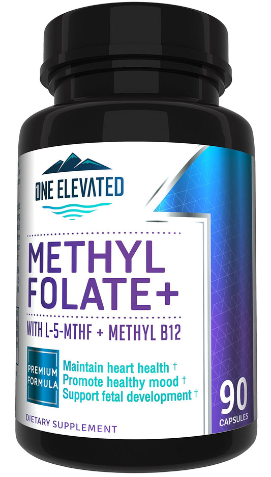Double Strength & Most Bioactive Methyl Folate! Uniquely Formulated with Highest Pharmaceutical Grade Methylcobalamin (B12), Niacin, B1, B2 B6.