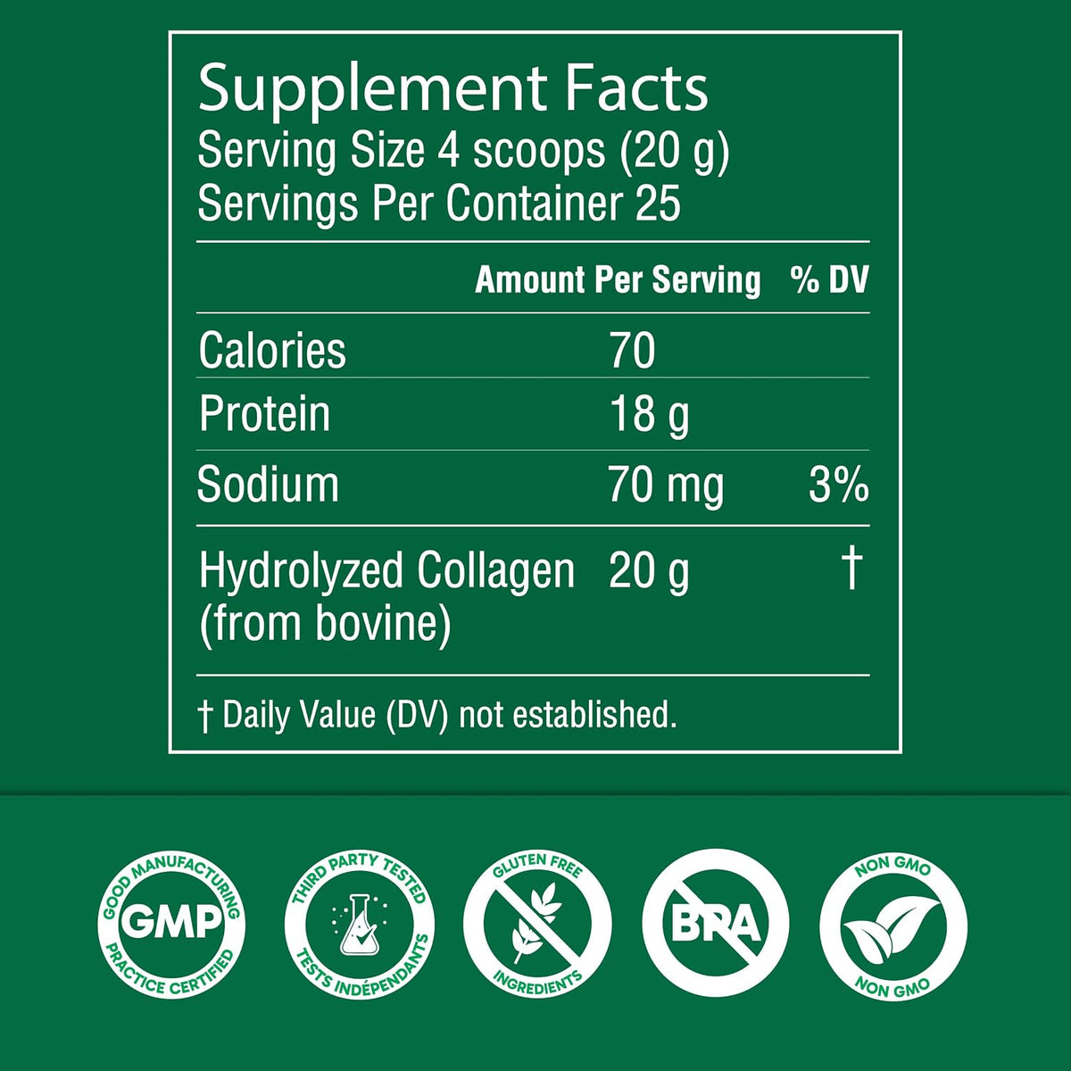 Organika Enhanced Hydrolyzed Collagen Peptides Powder: Easy Absorption Unflavored Collagen Powder for Skin, Hair, Nails, Joints, Muscles, & Gut - Keto, GMO-Free, Grass-Fed (1.1 Pounds)