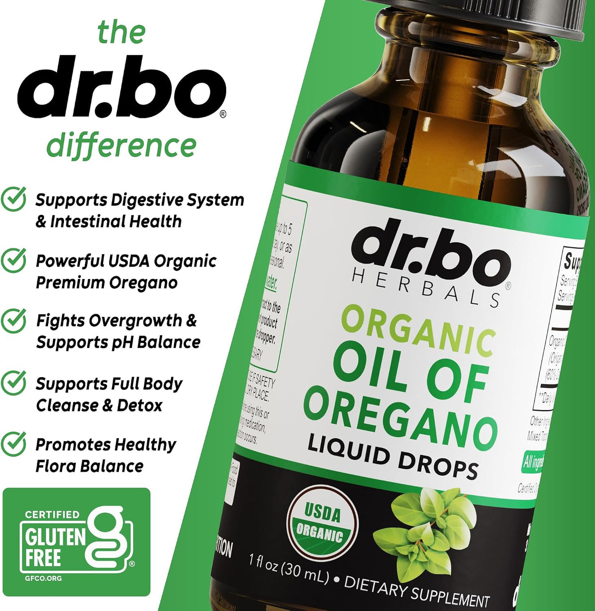 Oregano Oil Organic Liquid Drops - 6 Month Supply Organic Oil of Oregano Drops Liquid Tincture Extract, Cleanse, Detox, Immune Support, Digestive Gut Health - Pure Vegan Non-GMO Herbal Tincture 1 oz