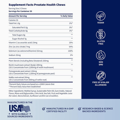 Snap Supplements Prostate Health + Nitric Oxide Bundle, 60 Soft Chews Each | Plant Sterols, Stinging Nettle Root & Reishi Mushroom + Beet Root Natural Chews, Pomegranate-Berry + Mixed Berry Flavors