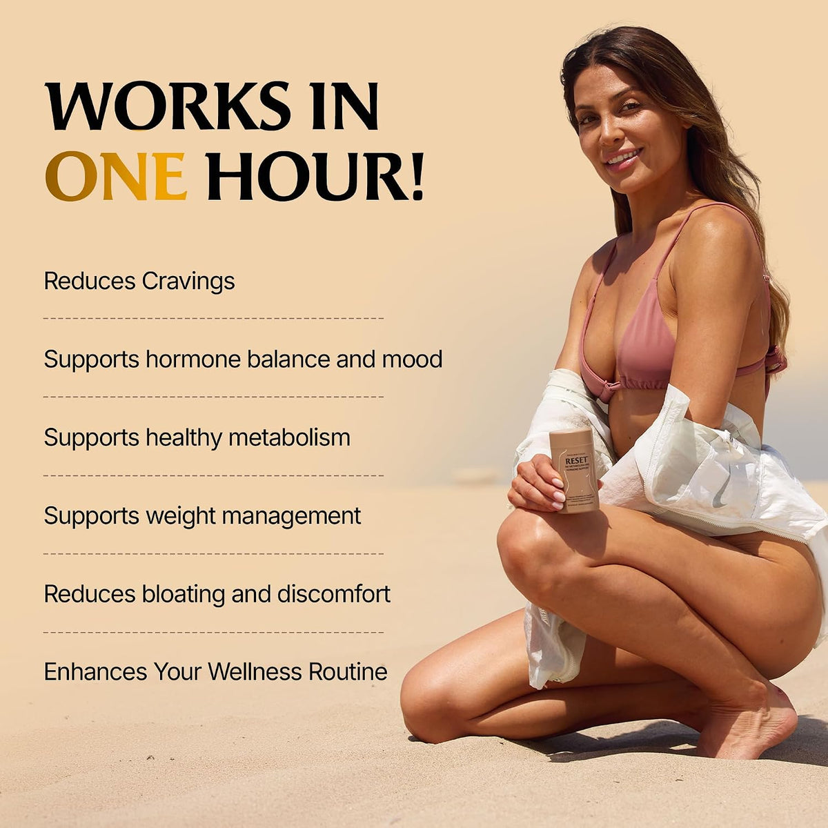 Paulina FITNESS Reset AM Metabolism & Hormone Support - 90 Caps | Supports Appetite & Metabolism Regulation, Enhanced Energy & Mood, Hormone Balance For Holistic Wellness, Unflavored