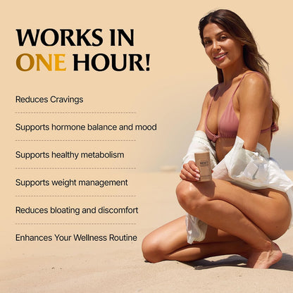 Paulina FITNESS Reset AM Metabolism & Hormone Support - 90 Caps | Supports Appetite & Metabolism Regulation, Enhanced Energy & Mood, Hormone Balance For Holistic Wellness, Unflavored