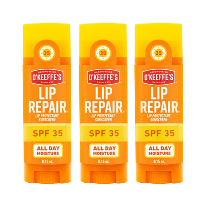 O'Keeffe's Lip Repair SPF 35 Lip Balm - Stick (3 Pack) - Sun-Safe Moisturizer for Extremely Cracked, Dry Lips O'Keeffe'sBuy Supplements Australia
