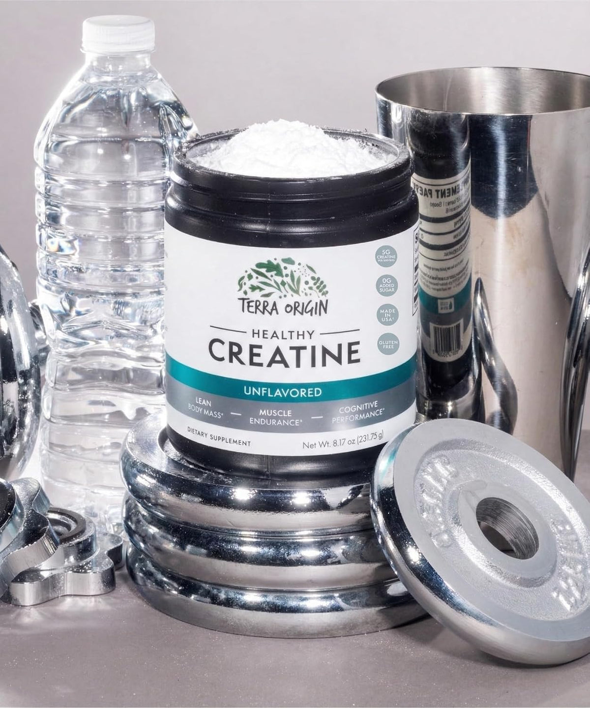 TERRA ORIGIN Creatine Monohydrate Bundle | 75 Servings Stick Pack and Jar Combo | Micronized Powder Supplement | Support for Muscle and Cognitive Performance* | Unflavored, Gluten Free, Zero Sugar