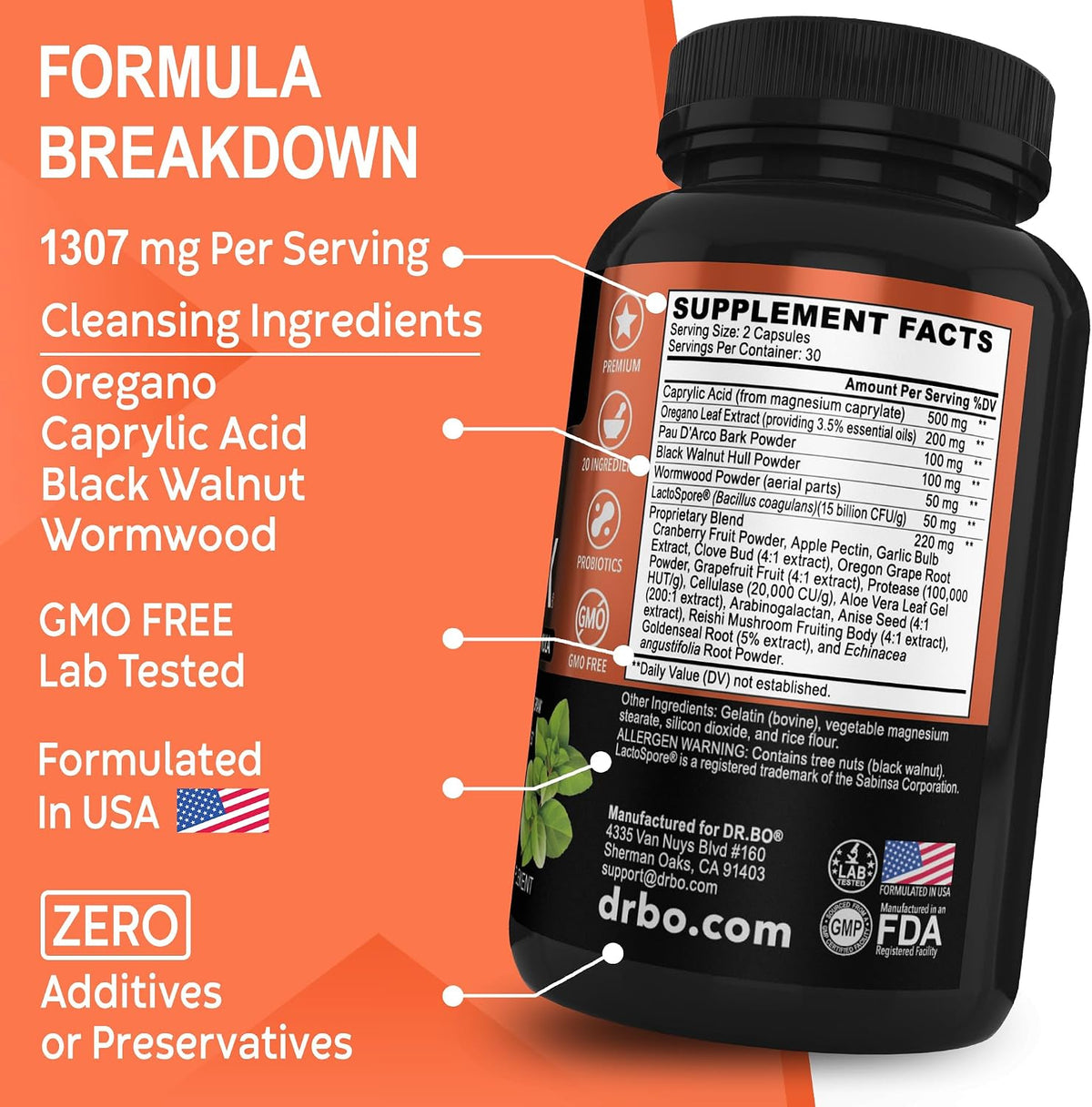 Candida Cleanse Detox for Women & Men - Candi Detox Support Supplement Pills Kit, Anti Overgrowth Gut Balance Probiotic Flora Complex Supplements - Natural Oral Herbal Oregano & Caprylic Acid Capsules