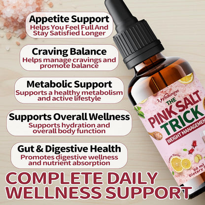 Pink Salt Trick Drops – Lemon Flavor – Convenient Liquid Formula for Daily Wellness, Energy & Balance – 60 mL