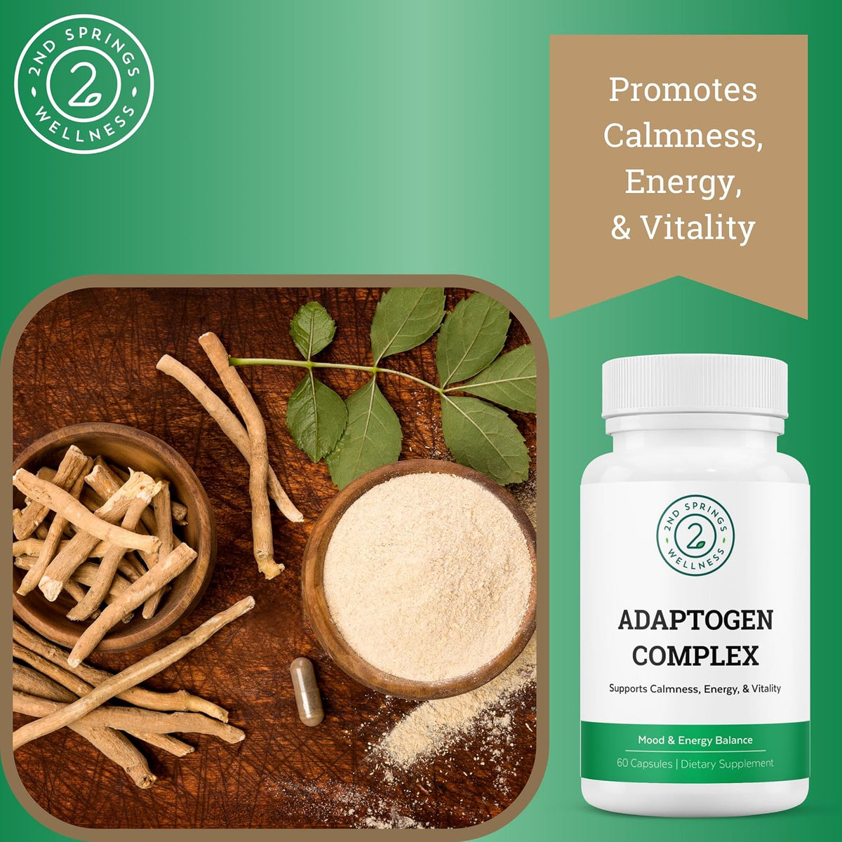 Sleep Well & Adaptogen Complex Bundle - Calming Mind and Stress Relief for a Well-Rested and Balanced Life
