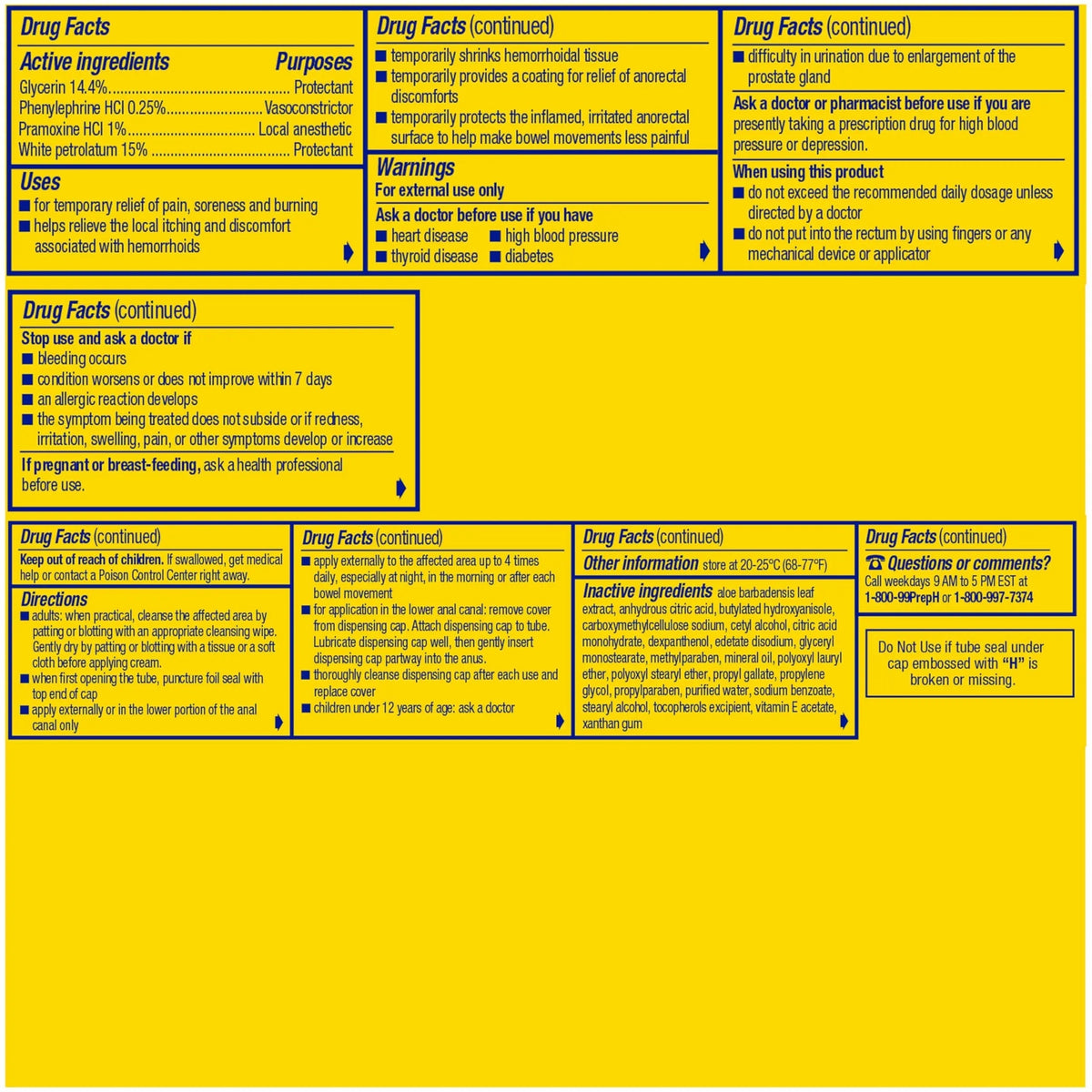 Preparation H Hemorrhoid Symptom Treatment Cream (2 x 1.8 Ounce Tube), Maximum Strength Multi-Symptom Pain Relief with Aloe Preparation HBuy Supplements Australia