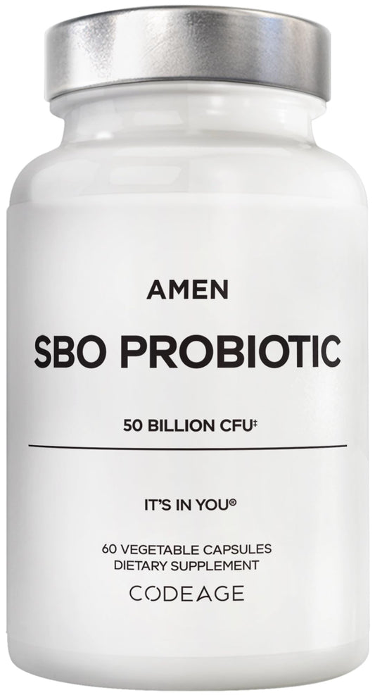 Amen Probiotics Supplement, SBO Probiotic and Organic Prebiotics, 50 Billion CFUs, Shelf Stable, No Refrigeration Required, Flora Daily Probiotic Formula for Women & Men - PrimeBioHealth - canada supplements