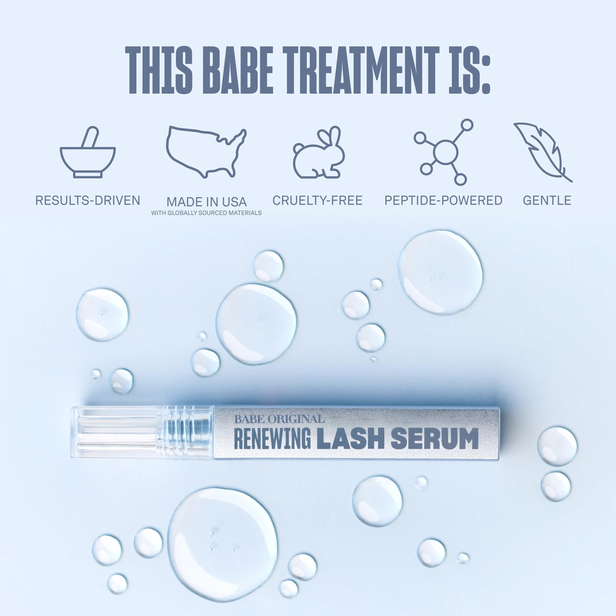 BABE ORIGINAL Renewing Lash Serum – Prostaglandin-Free, Peptide-Infused Gentle Lash Serum for Fuller, Longer-Looking Lashes, Lash Enhancing Treatment - PrimeBioHealth - canada supplements
