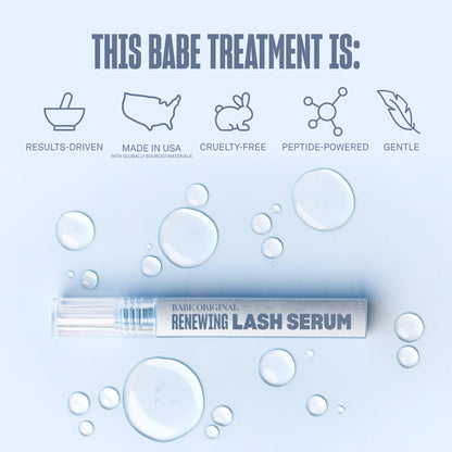 BABE ORIGINAL Renewing Lash Serum – Prostaglandin-Free, Peptide-Infused Gentle Lash Serum for Fuller, Longer-Looking Lashes, Lash Enhancing Treatment - PrimeBioHealth - canada supplements