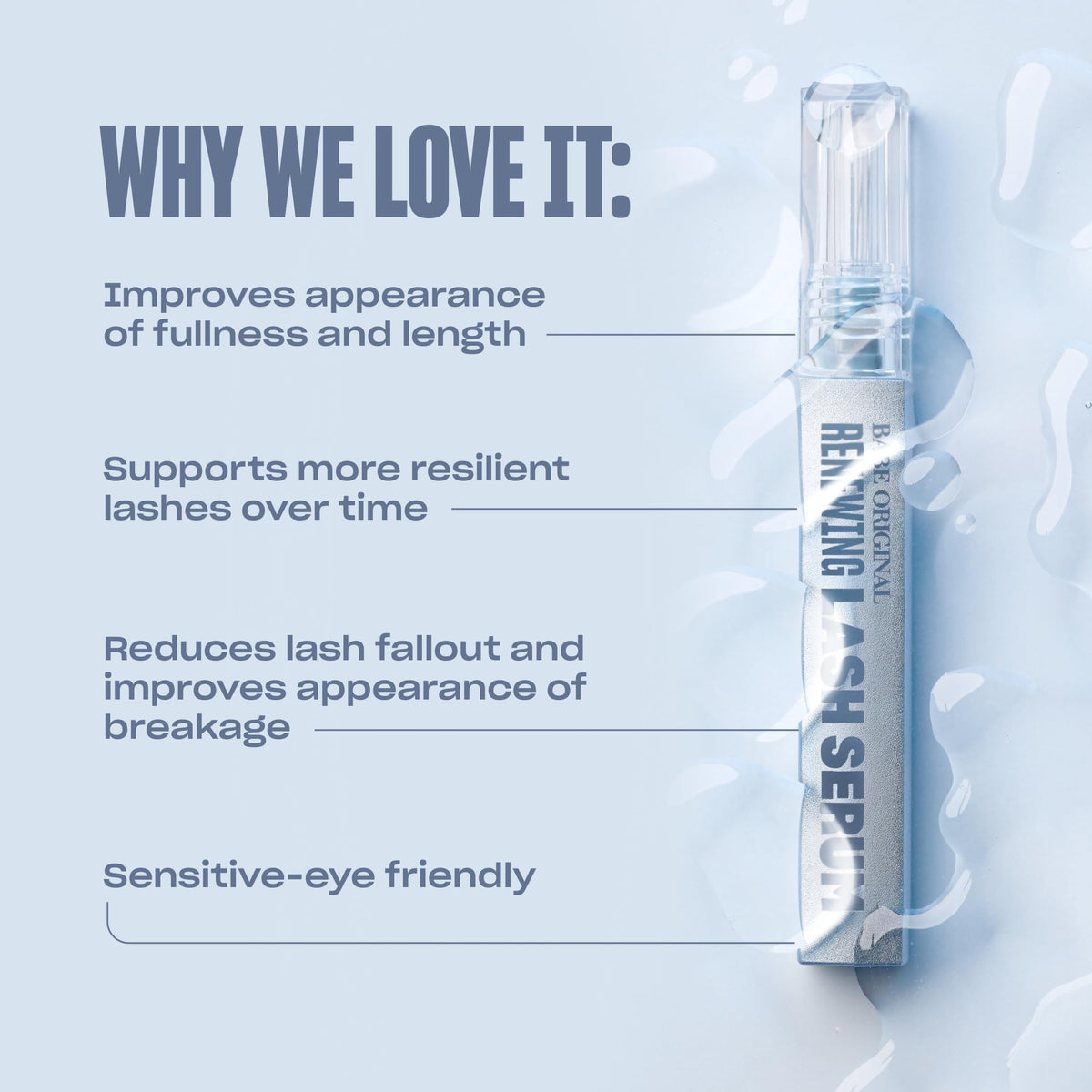 BABE ORIGINAL Renewing Lash Serum – Prostaglandin-Free, Peptide-Infused Gentle Lash Serum for Fuller, Longer-Looking Lashes, Lash Enhancing Treatment - PrimeBioHealth - canada supplements