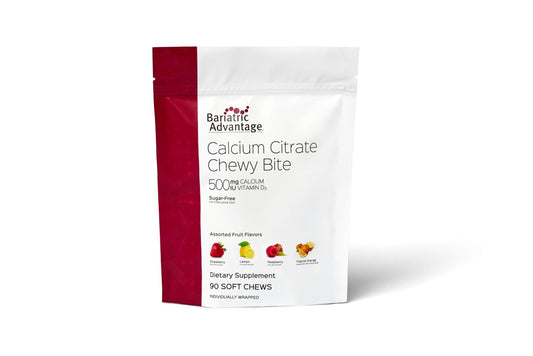 Bariatric Advantage Calcium Citrate Chewy Bites 500 mg - Highly Absorbable & Digestible - PrimeBioHealth - canada supplements