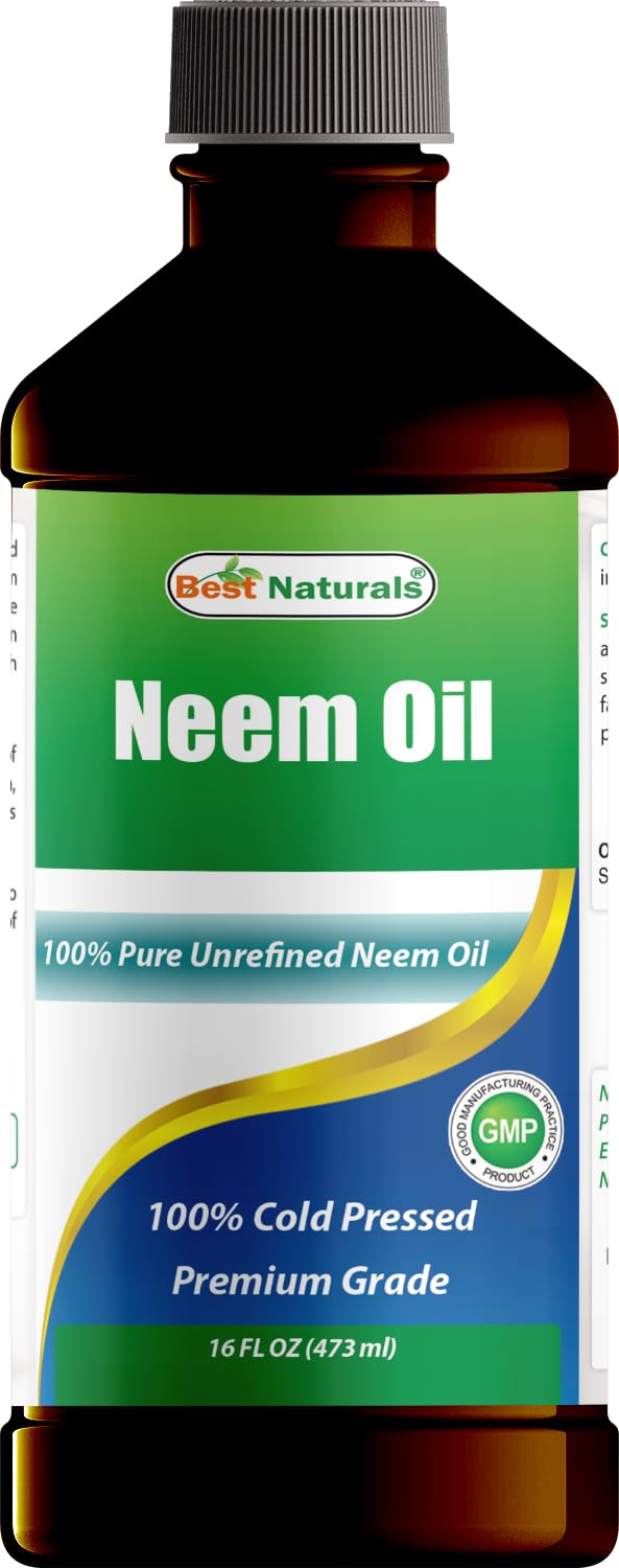 Best Naturals 100% Pure Neem Oil, 100% Cold Pressed and Unrefined - 16 OZ (1 Bottle) - PrimeBioHealth - canada supplements