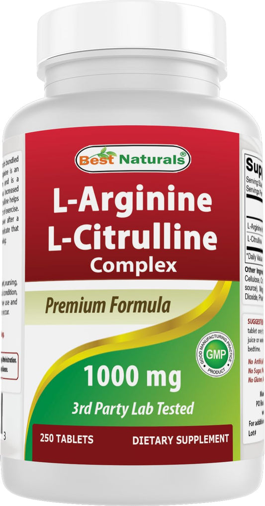 Best Naturals L-Arginine L-Citruline Complex Tablets, 250 Count - PrimeBioHealth - canada supplements