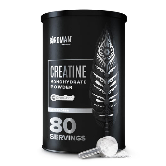 BIRDMAN Micronized Creatine Monohydrate Powder, Muscle Recovery, Caffeine Free, Creatine Pre Workout, Vegan, Post Workout, Gluten Free, Sugar Free - PrimeBioHealth - canada supplements