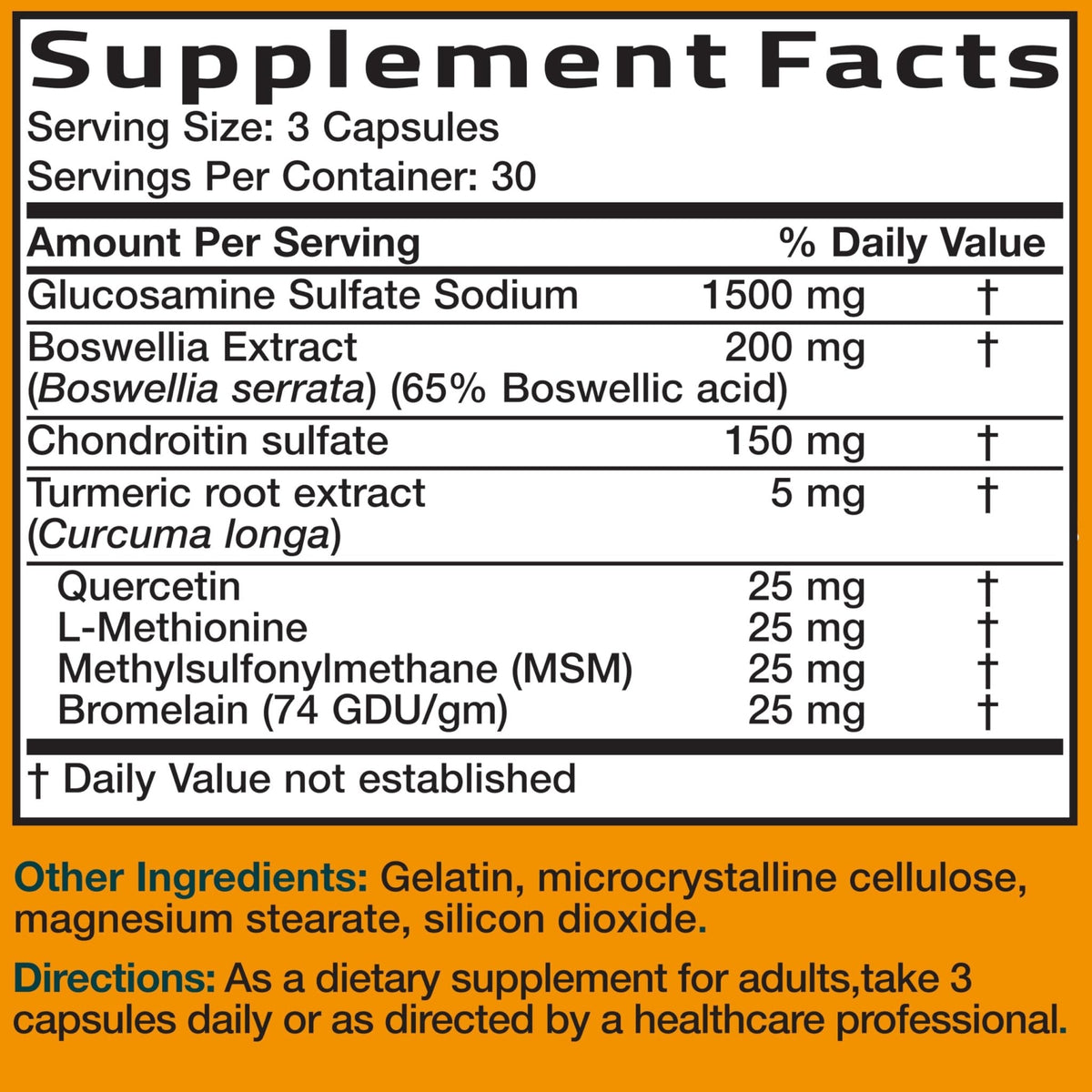 Bronson Glucosamine Chondroitin Turmeric & MSM Advanced Joint & Cartilage Formula, Supports Healthy Joints, Mobility & Cartilage - Non-GMO, 60 Capsules - PrimeBioHealth - canada supplements