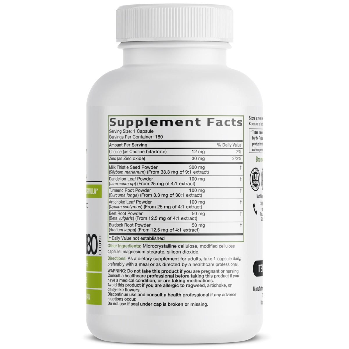 Bronson Liver Detox Advanced Detox & Cleansing Formula Supports Health Liver Function with Milk Thistle, Dandelion Extract, Turmeric, Artichoke Leaf & More, Non-GMO, 60 Vegetarian Capsules - PrimeBioHealth - canada supplements