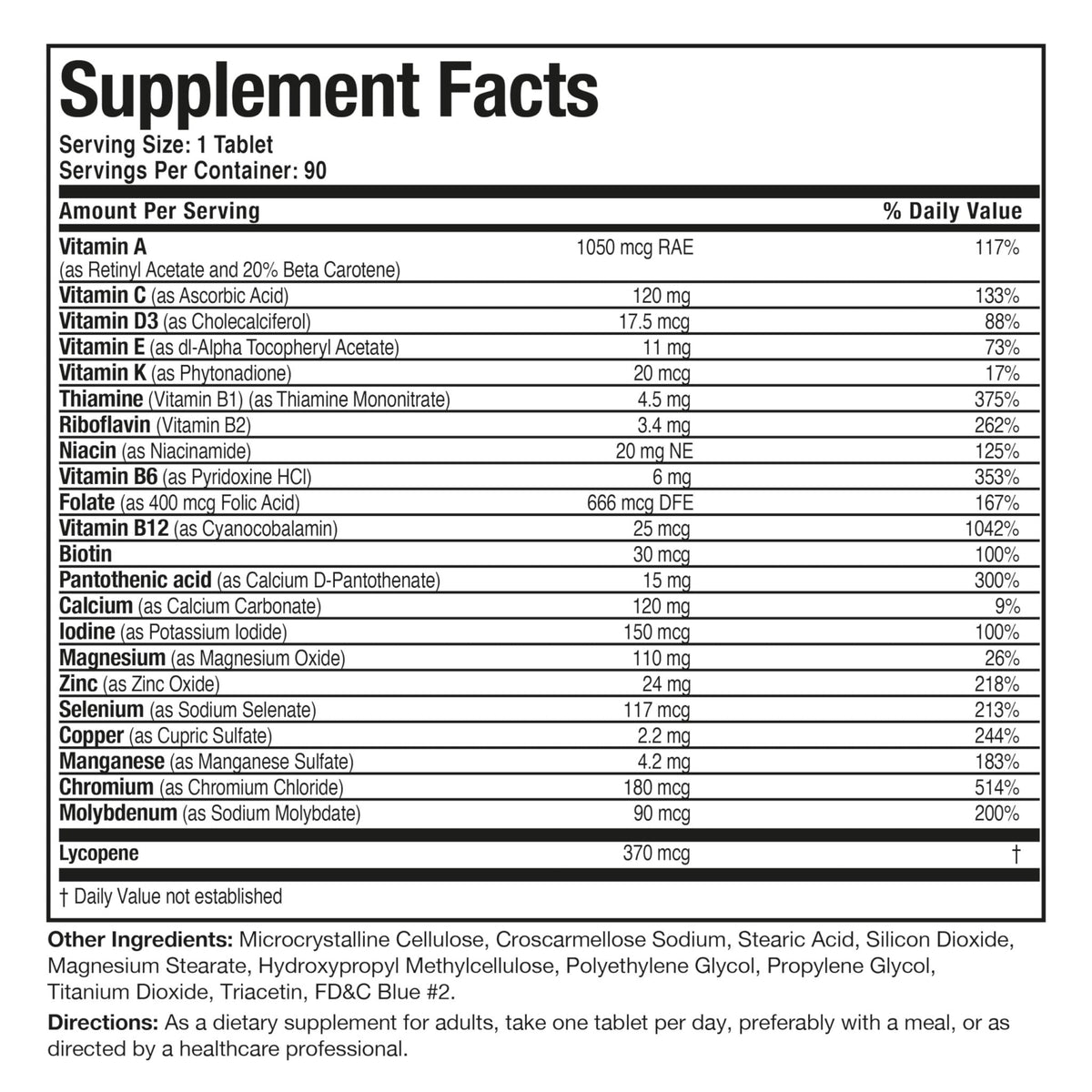 Bronson ONE Daily Mens 50+ Complete Multivitamin Multimineral, 180 Tablets - PrimeBioHealth - canada supplements