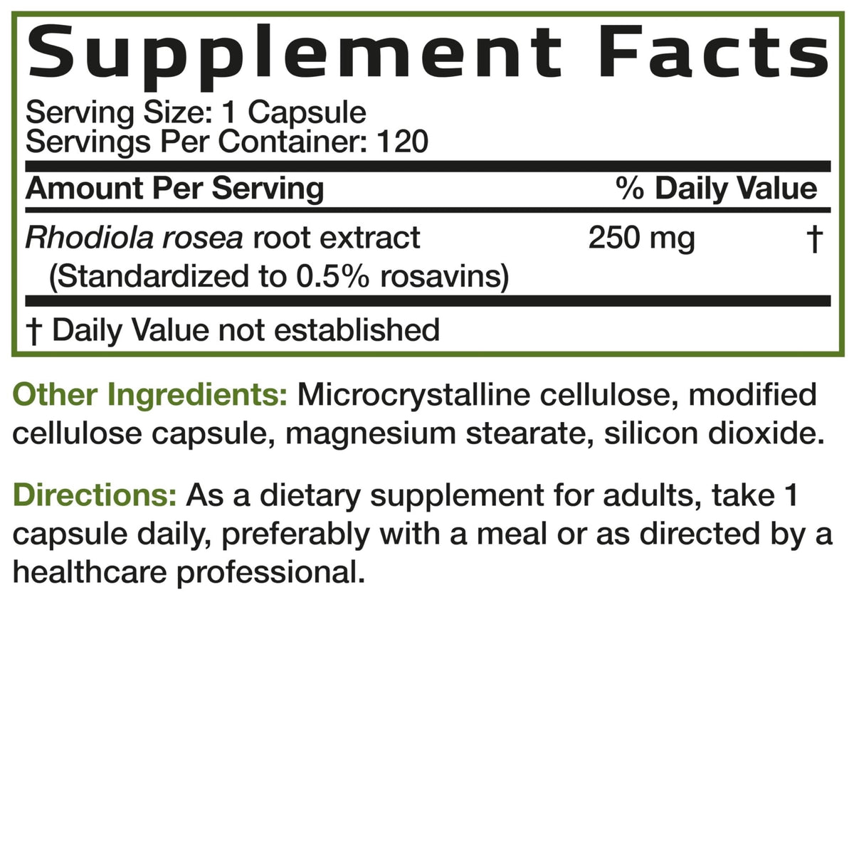Bronson Rhodiola Rosea Vegetarian Capsules - Adaptogenic Herb - Brain, Stress & Mood Support - Non-GMO, 60 Count - PrimeBioHealth - canada supplements