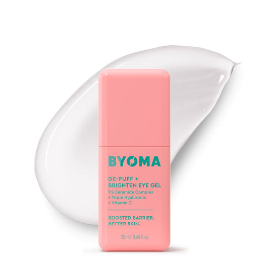 BYOMA De-Puff + Brighten Eye Gel - Lightweight Gel Eye Cream for Dark Circles, Puffiness & Wrinkles - Under Eye Cream - PrimeBioHealth - canada supplements