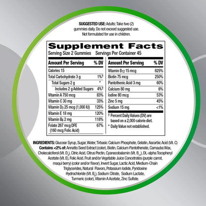 Centrum MultiGummies Gummy Multivitamin for Adults 50 Plus, Multivitamin/Multimineral Supplement with Calcium - PrimeBioHealth - canada supplements