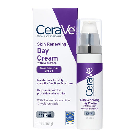 CeraVe Anti-Aging Face Cream SPF 30, Anti-Wrinkle Retinol Cream with Hyaluronic Acid and Ceramides, 1.76 oz - PrimeBioHealth - canada supplements
