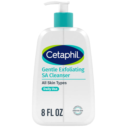 Cetaphil Gentle Exfoliating SA Cleanser, Foaming Gel Cleanser for All Skin Types, 8 Oz Pump - PrimeBioHealth - canada supplements